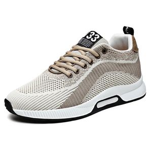 Grey Khaki Tops Modne buty do biegania Mężczyźni trampki oddychające trenerzy sportowe tenis