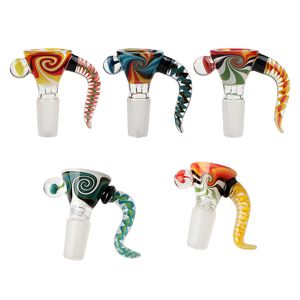 Högkvalitativ rökningstillbehör USA Color WAG WAG 14mm 18mm Manliga glasskålar för tobak Bong Bowl Piece Water Bongs Dab Oil Rigs rökrör