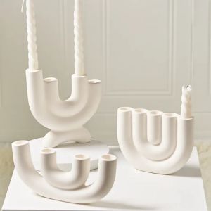 ホルダーMozhou 1pc Candlestick Holder Ceramic Ornament Photography Home Decoration Candle Holde Home Decor Decor Ceramic Candelabra