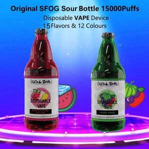 Original SFOG 15000 Puffs E Zigarette Einweg Verdampfer 600mah wiederaufladbare Batterie Nachgefüllte Karren Maschenspule Vape