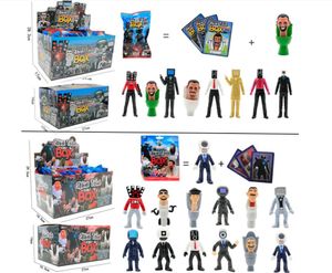 1pcs Skibidi WC figure set Wilet Man vs Monitora l'audio e la telecamera Titan Speakerman Action Figurine Bild Bag Card