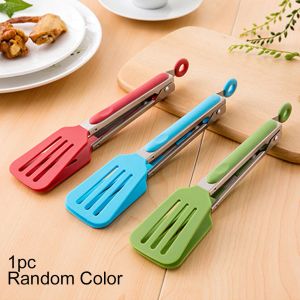 Grills Silicone Food Tong Stainless Steel Kitchen Tongs Silicone Nonslip Cooking Clip Clamp BBQ Salad Tools Grill Kitchen Accessories