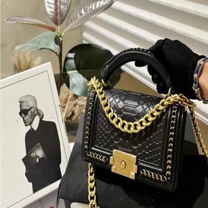 Luxury Handbag Design Bag Super Fashion Mom Bag Classic Bag Shoulder Bags Versatile Python Pattern Original 18K Gilded Women's Pre Wjfl