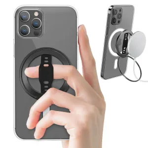 Magsafe için manyetik yüzük telefon tutucu kablosuz şarj telefonu silikon parmak kayışı çıkarılabilir araba telefon tutucusu