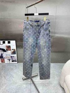 Erkekler Kot Tasarımcı Yaz Baskılı Kot High Litess Jeans Harajuku Gotik Yüksek Belli Geniş Pantolon Luxurys Designers Jeans