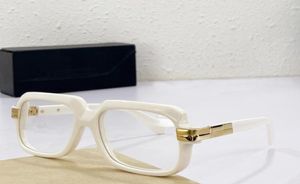 Gold Creme Square Sonnenbrille Rahmen klares Objektiv Vintage 607 Brillenbrillen Rahmen für Männer Frauen mit Box9944384