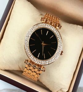 Luxury Watches Diamonds Lady Wristwatch Fashion Top Rose Goldblack Designer Watch rostfritt stål Shine Rhinestones5402940