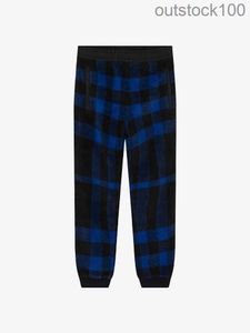 Pantaloni designer di buurberlyes di alto livello per donne uomini autunno inverno inverno in lana di lana plaid tascabile tasca da uomo pantaloni casuali con logo originale