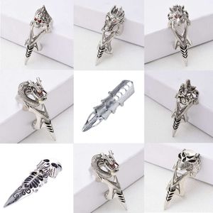 Hot selling and domineering leading eight styles with adjustable joints, men's fashionable skull ring