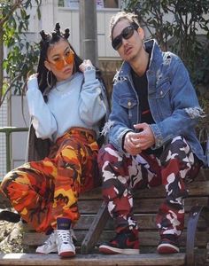 شخصية مموهة جديدة men039s sweatpants all changchun antumn multicolor mucouflage hip hop pants men039s and women034605111