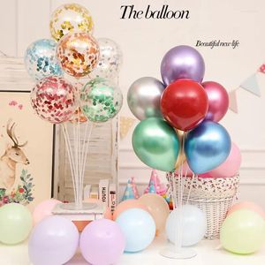 Party Dekoration 1Set Happy Birthday Ballon Air Bälle Stick Stand Baloon Dekor Kid Erwachsener Bogen Tisch Ballon Accessoires Halter