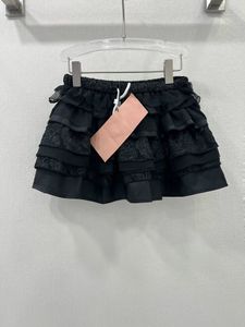 Sommar ny svart tårta kjol avslappnad mångsidig