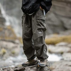 Men's Pants Arens parachute cargo pants mens oversized outdoor casual mens Trousers mens waterproof pants mens Japanese street clothing hip-hop J240507