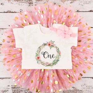 Girl's Dresses Baby Girls 1st och 2nd Birthday Clothing Image Princess Jumpsuit+Fotograferingstekniker Birthday Party Cotume Baby Clothingl2405