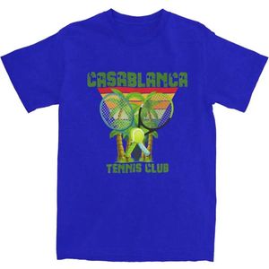 Erkek Tişörtler Kazablanka Tenis Kulübü T Shirt Giyim Erkek Kadınlar Saf Pamuk Amazg-Shirt Kısa Kollu Giysiler Hediye Fikir 2024 Yeni J240506