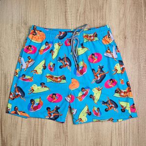 Vilebrequin Sea Turtle Micro elastyczne szybkie suszenie w stylu europejskim i amerykańskim Surfing Spodnie plażowe spodnie Flower Pants Men's Home Casual Shorts 826