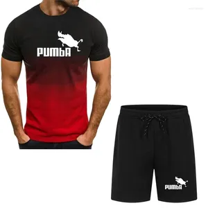 Men's Tracksuits Conjunto De Ropa Deportiva Verano Para Hombre Camiseta Manga Corta A La Moda Pantalones Largos