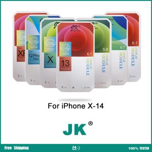 Ekrany JK LCD Wyświetlacz dla iPhone'a XS XR 11 11PROMAX 12 12PRO 12PROMAX 13 14 Digitizer dotykowy Zespół obsługuje prawdziwy ton