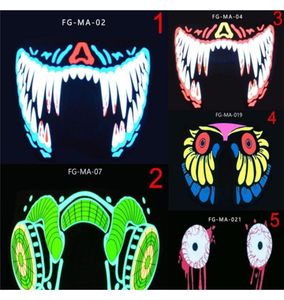 1PCS Fashion Cool LED Luminous Flashing Half Face Mask Party Maski Light Up Dance Jllbhp YummyShop9880398