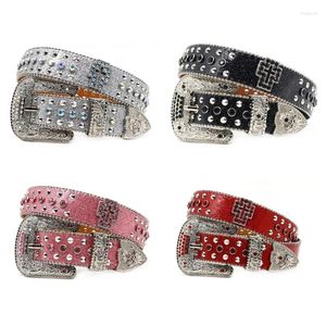 Belts Gothic Waist For Jeans Studded Belt Punk Girls Street Impressive Jeweled Rivets Stage Dance