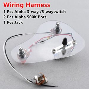 Accessories 1 Set G.F Electric Guitar HH /HSH Wiring Harness ( 2x 500K Pots + 3Way/5Way Switch + Jack )