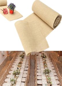 Cała Hessian Burlap Rzemiosła Wstążka Vintage Wedding Dom Home Dekar 30x275 cm koronkowy stół