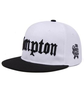 Bollkåpor högkvalitativ Compton broderi baseball cap hip hop snapback platt modesport hatt för unisex justerbar pappa hattar9714783