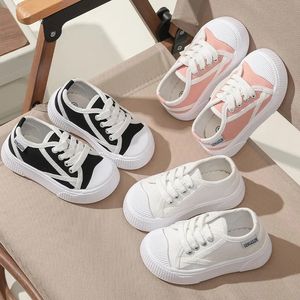 Baby Canvas Buty chłopcy Dziewczyny Dzieci Kamienne Softsoled Nonslip Sneakers Spring Autumn Oddychany stały kolor 240506