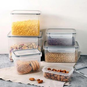 Depolama şişeleri hava geçirmez gıda kapları mutfak kapasite kutusu için çok işlevli