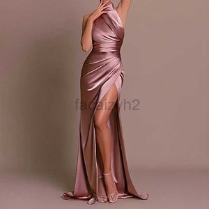 Casual Dresses Designer Dress Women's Summer New Solid Color Elegant Neck Hanging Slim Fit midje Stängande klänning plus storleksklänningar
