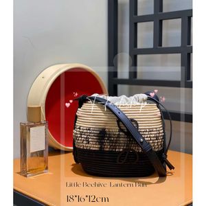 Loeweee saco de tecido 24New Basket Honeycomb/Lantern Bun 10a Tote Loewew Designer Bola feminina Feminina Bolsa de luxo de luxo Tecido francês Bolsa de ombro de ombro francês Perfeita 562 4