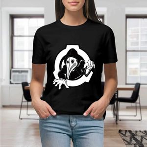 Women's T-Shirt SCP Foundation SCP-049 Plague doctor Women Print T Shirt Graphic Shirts Casual Short Slved Female T T-Shirt Size S-4XL Y240506