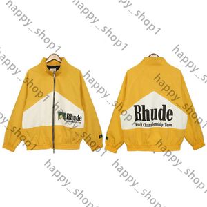 Мужская футболка дизайнерская куртка Rhude Jacket Spring осень негабаритная куртки рудеса