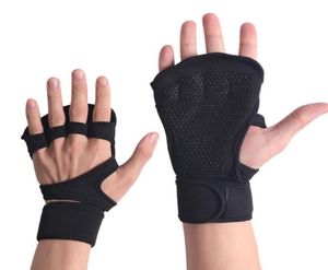 Weight Lifting Gloves Training Gym Grips Fitness Pullup Crossfit Bodybuilding Gym Wristbands Hand Palm Protector Glove7427247