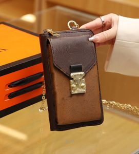 Die neuesten kleinen Lederbeutelketten Crossbody Mobiltelefons Bags Mini -Geldbörsen und Handtaschen für Frauen Messenger Satchels Tasche Schulter