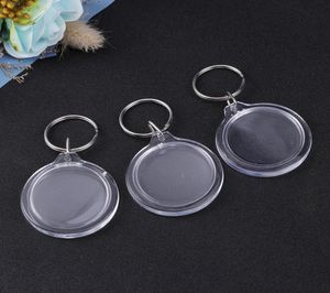 100pcs Po Keychain Circular Transparent Blank Acrylic Insert Po Picture Frame Keyring Key Holder Diy Split Ring Key Chain5459886