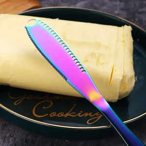 Faca de manteiga do orifício de ralador de queijo com acessórios de aço inoxidável Limpando o gadget de cozinha de geléia de pão creme de pão