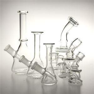 Mini Oil Rig Glass Bong Thick Pyrex Glass Water Pipe with 10mm 14mm Female Heady Recycler Glass Oil Rig Smoking Pipes