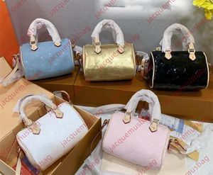 Women Pillow bag Speedys Ban dou liere 16 Designer handbag Luxury Patent Leather tote Shoulder crossbody bags ladies messenger Satchels Clutch wallet Hobo purses