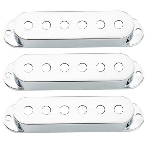 Acessórios Musiclily 52mm Plastic St Style Guitar Guitar Single Coilt Capickup Conjunto, Chrome (3 peças)