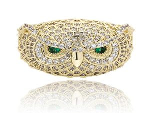Luxury Zircon Owl Rings för män Kvinnor Trendiga moderappare Rhodium 18K Gold Plated Hip Hop Cluster Rings Jewelry9598674