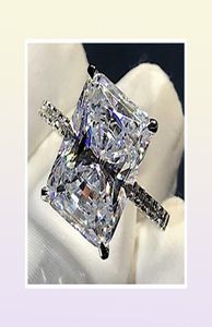 Cut 3CT Lab Strahlung Diamond Ring 925 Sterling Silber Bijou Engagement Ehering -Ringe für Frauen Brautparty Juwely3027001