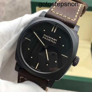 Brand Wrist Watch Panerai Mens Radiomir Series Manual Mecânica Relógio Cerâmica 48mm Diâmetro Luxo PAM00577