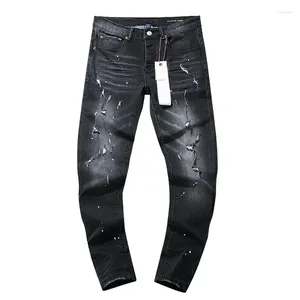 Calça feminina Moda 2024 Purple Roca Brand Jeans Cross fronteira Estilo Americano High Street Paint Hole Black para Comércio Exterior