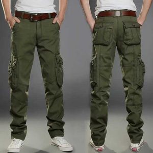 Calças masculinas Multi-bolso calça casual Casual Tactical Joggers Cargo Caminhando ao ar livre Trekking Sweatshirt Mens de hip-hop Bottom J240507