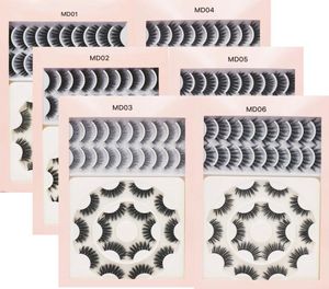 Yeni 18 çift çok paket makyaj doğal 3D hacim vizon yanlış kirpikler kıvrımlar çapraz uzun kalın vizon kirpikler yumuşak el yapımı göz uzantı1561963