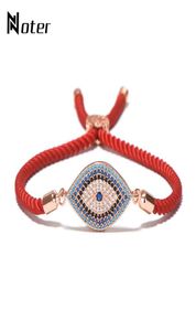 Luxury Evil Eye Micro Crystal Bransoleta Czerwona nici String Turcja Ethnic Braclet For Women Girl