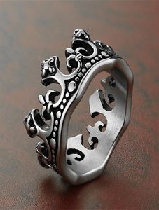 Men039s Ch2022 Chrome New Thai Silver Black Crown Ring Fengkro Titanium Steel Casting and Women039s Hearts Kbgh7983579