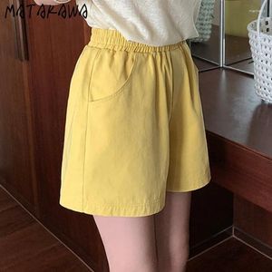 Shorts femminile Matakawa Candy Color Mujer Solid Spring Summer Gambe Women Pants Corean Fashion Sweet Pantalones Cortos