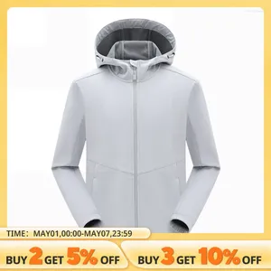 Men's Trench Coats DZRZVD Spring/Summer Single Layer Windbreaker With Fleece Inner Lining Solid Color Leisure Travel Windproof Coat